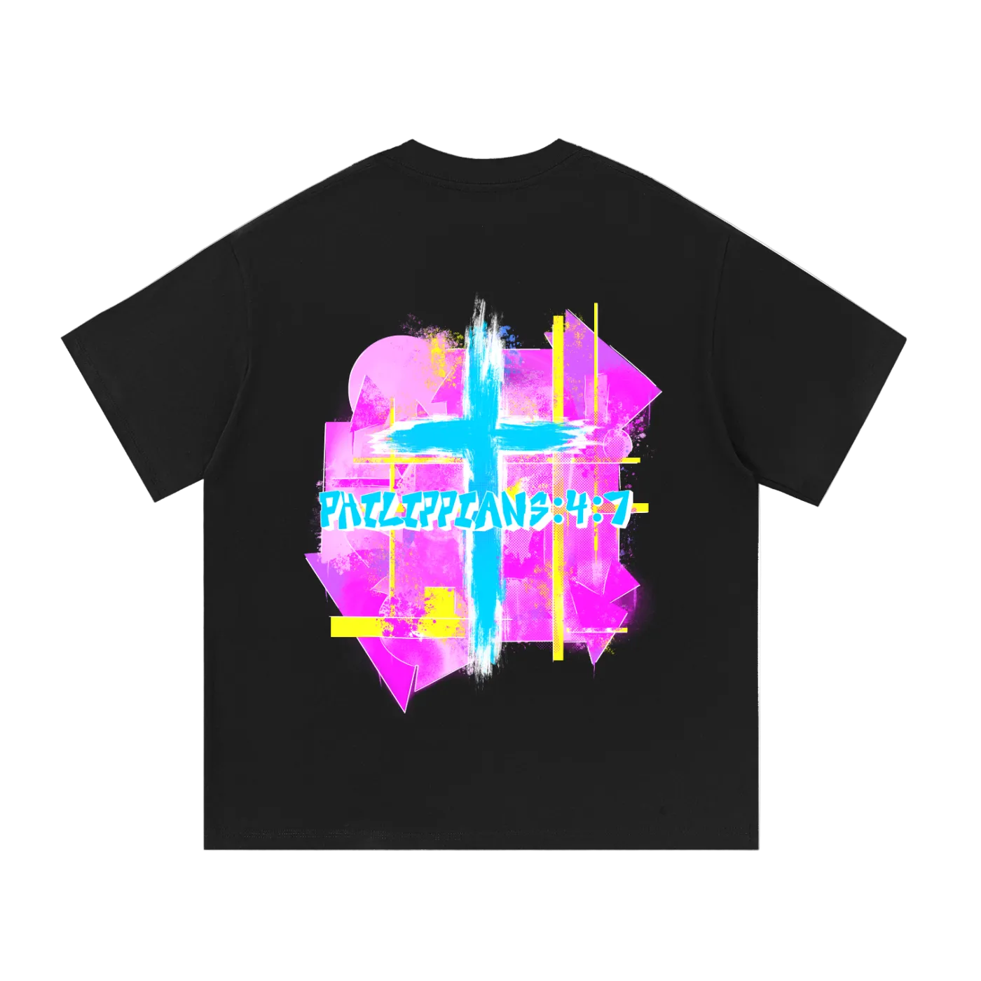 unbothered street wear t-shirt black back view