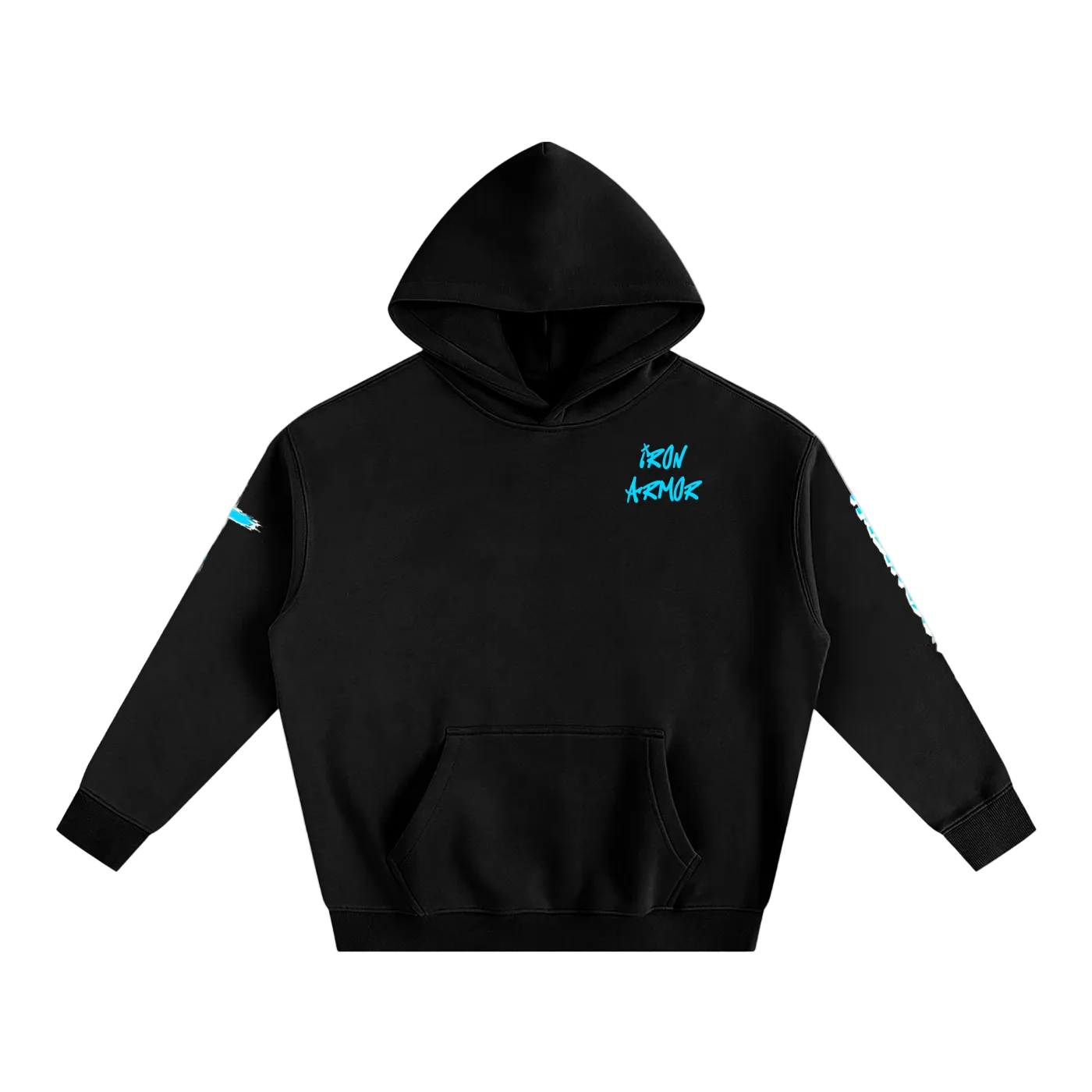 unbothered Street Wear hoodie black front view