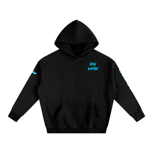 unbothered Street Wear hoodie black front view