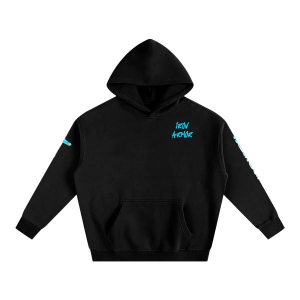 unbothered Street Wear hoodie black front view