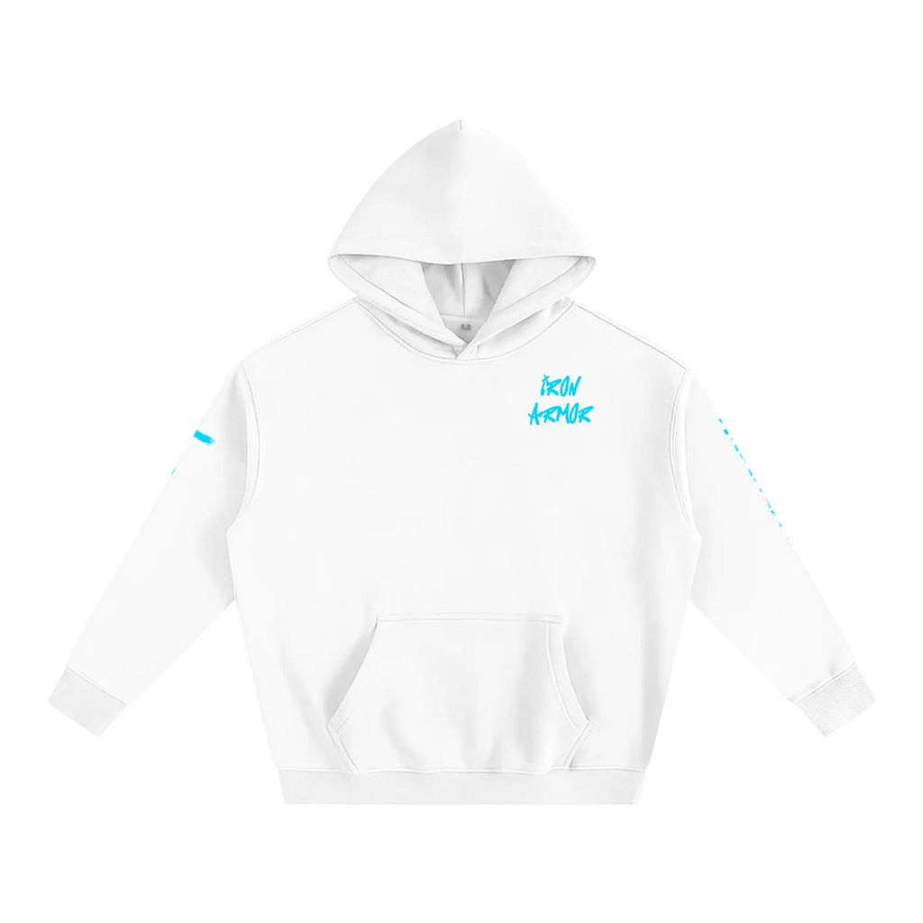 unbothered Street Wear hoodie white front view