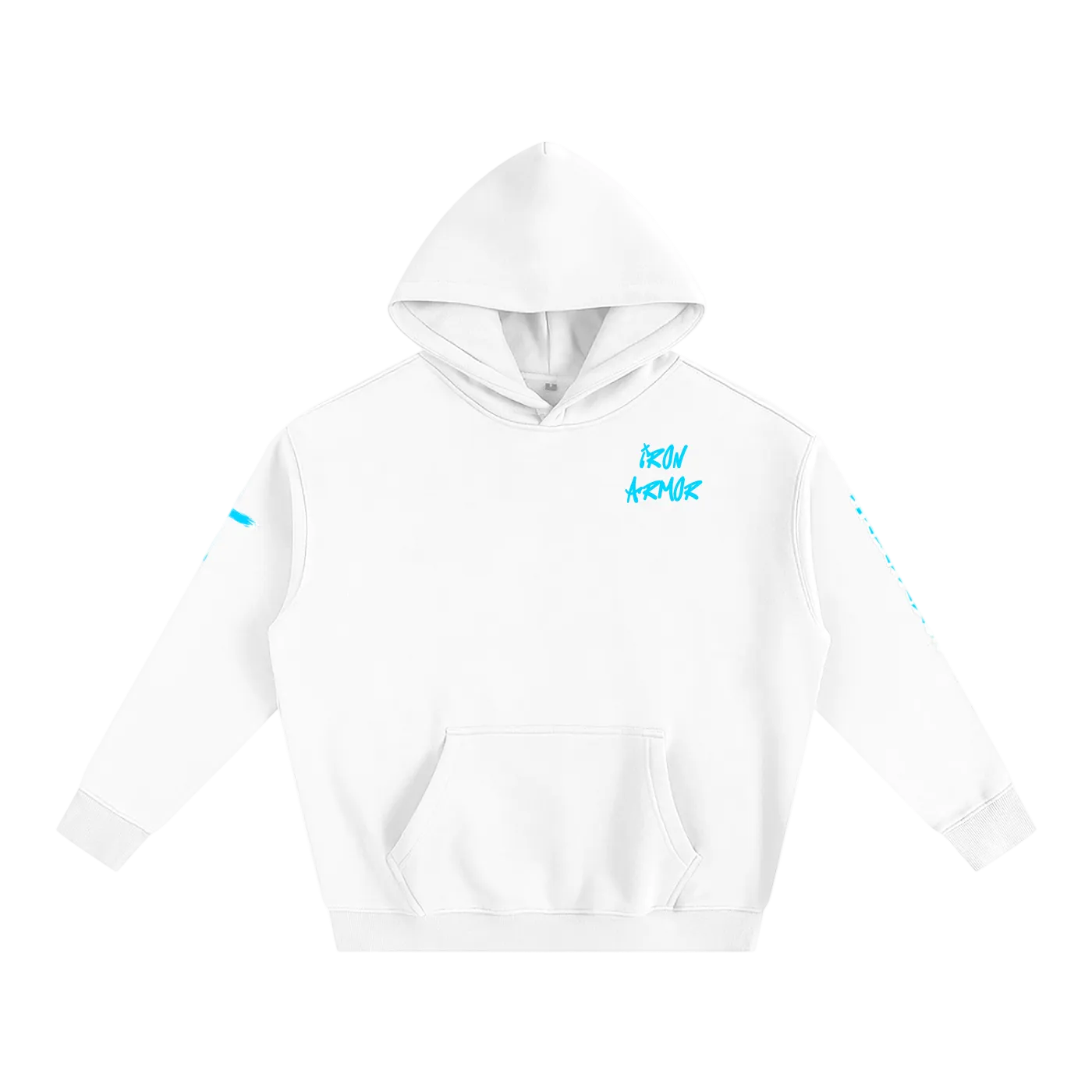 unbothered Street Wear hoodie white front view