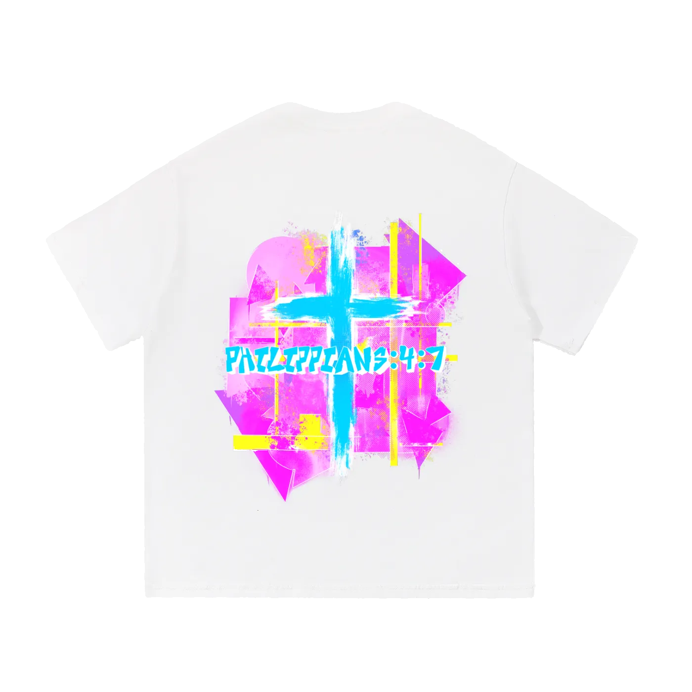 unbothered street wear t-shirt white back view