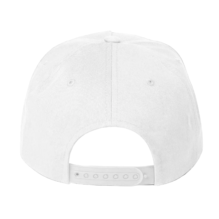 clarity street wear flat bill cap white back view 