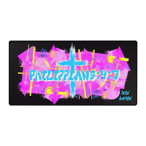 unbothered graffiti mouse pad black front view 